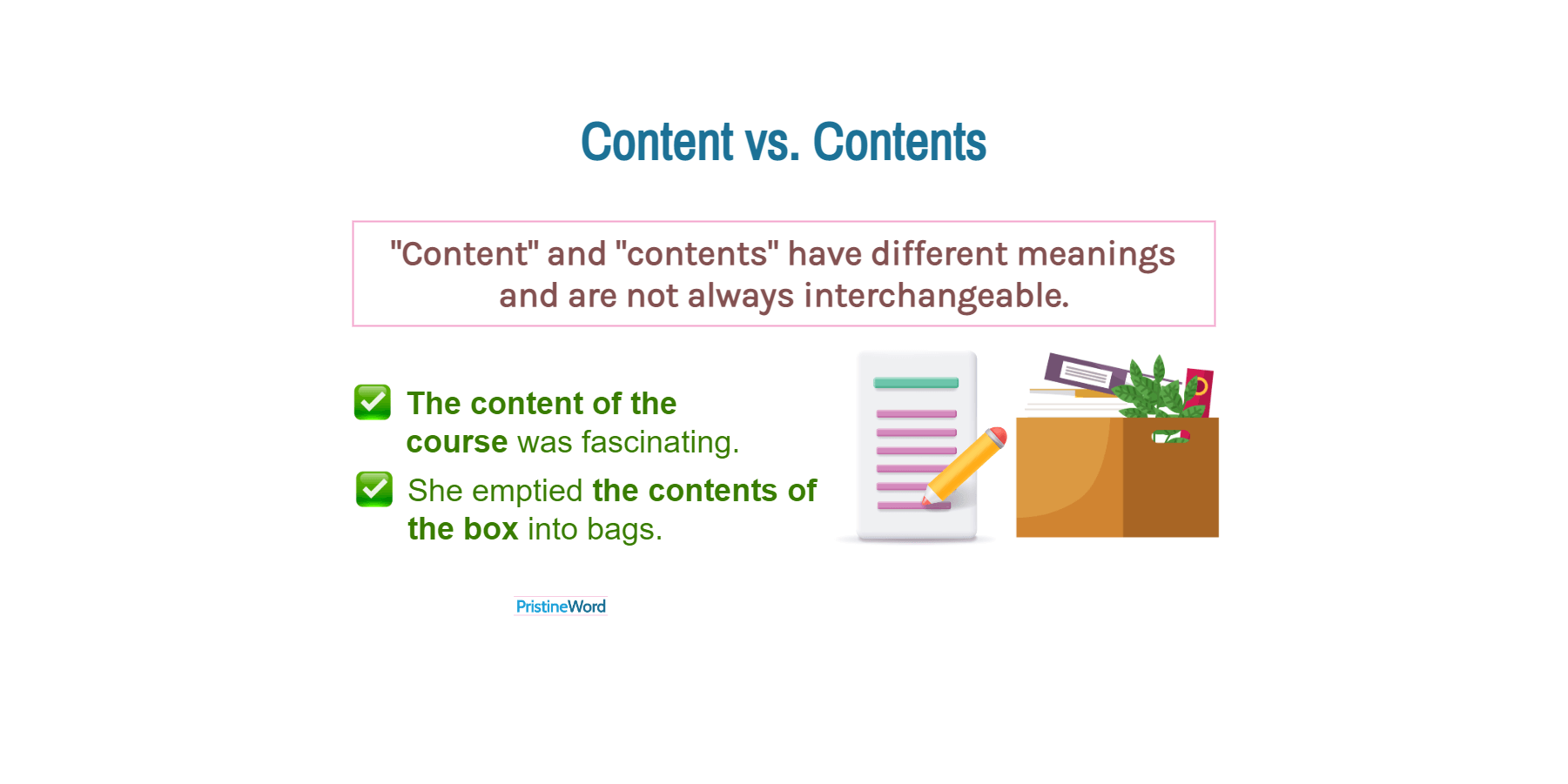 Content Or Contents What S The Difference