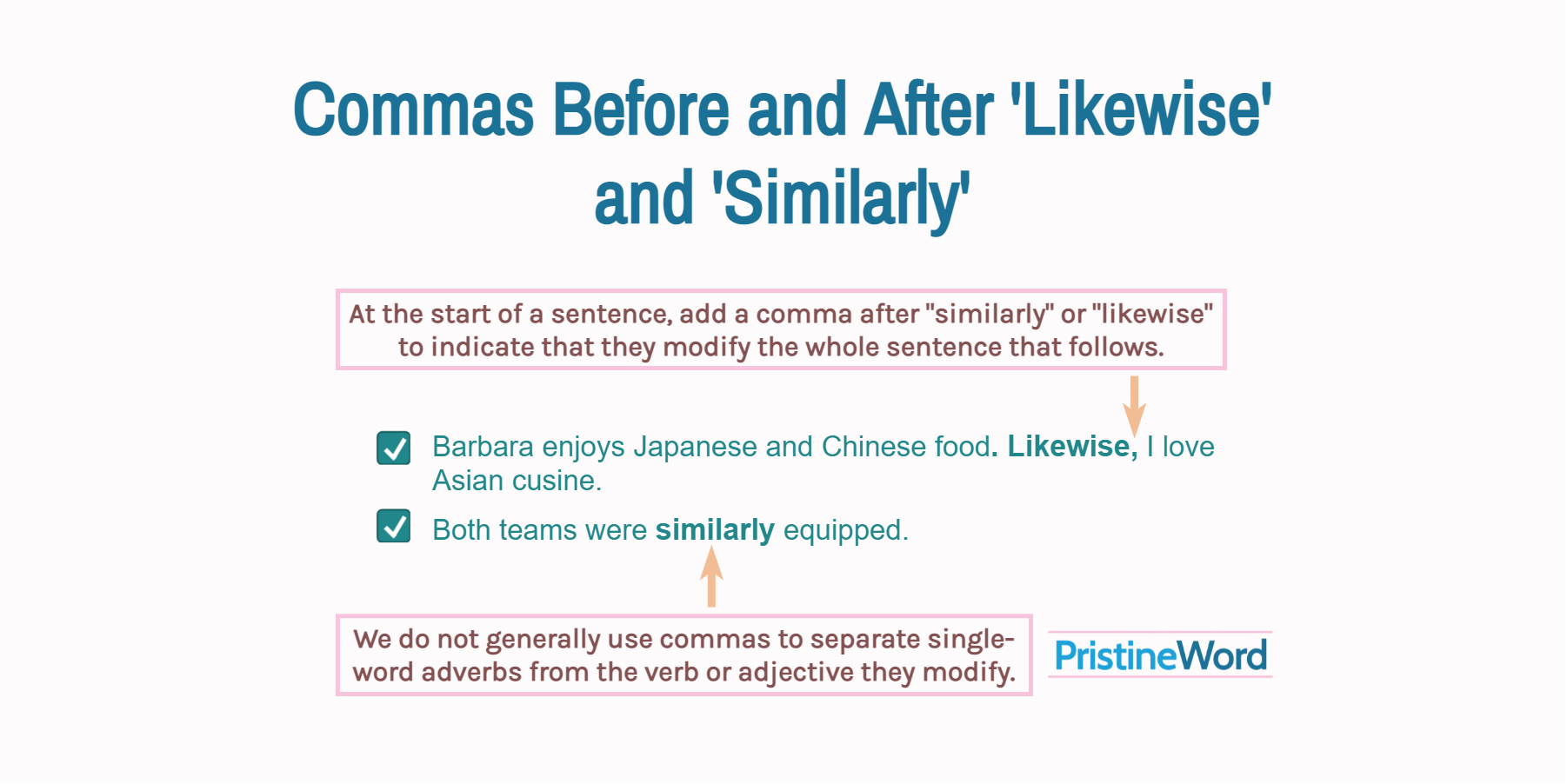 Commas Before And After Likewise And Similarly 