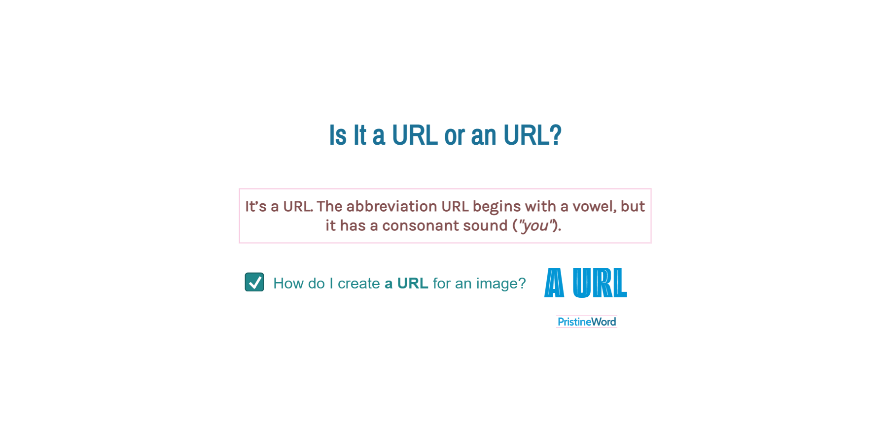 Is It a URL or an URL?