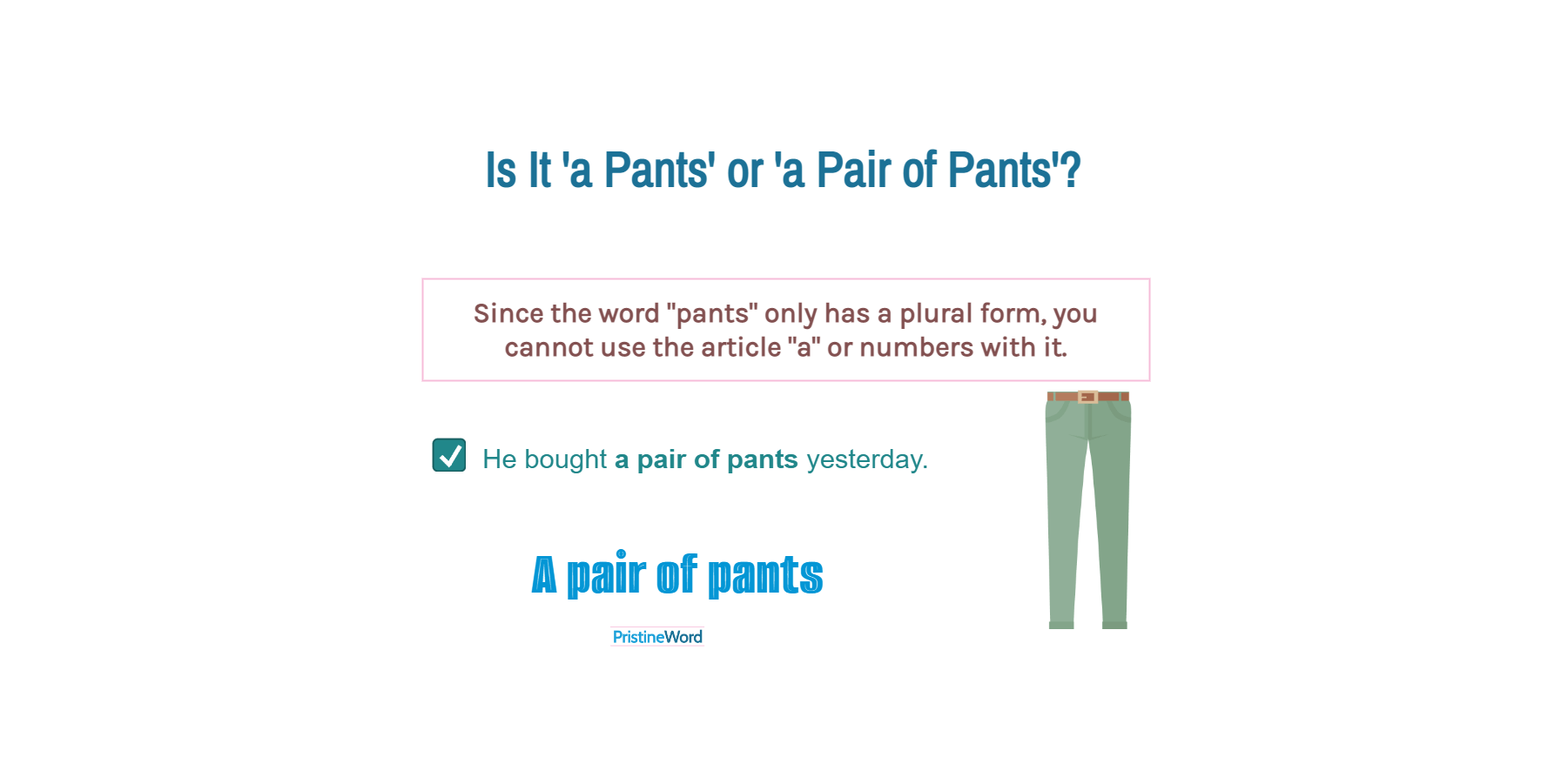 Is Pants a Plural Noun