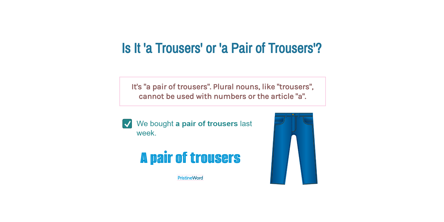 Trouser Plural What is the Plural of Trouser  EngDic