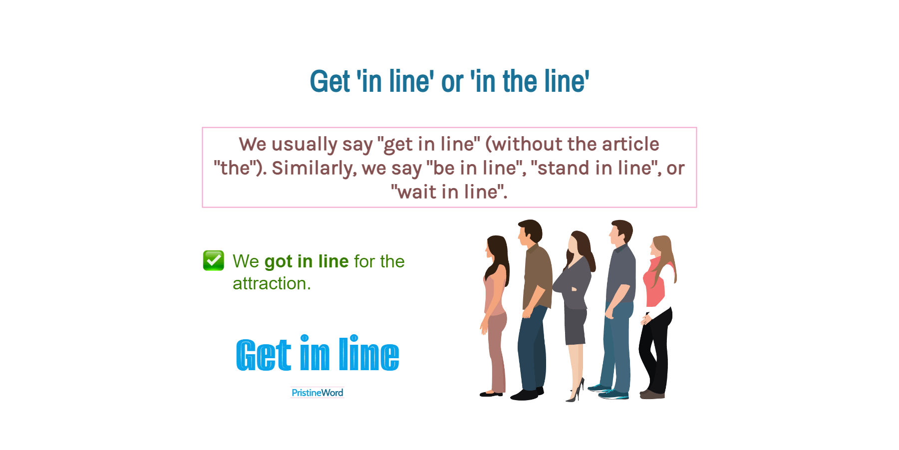 get in line meaning