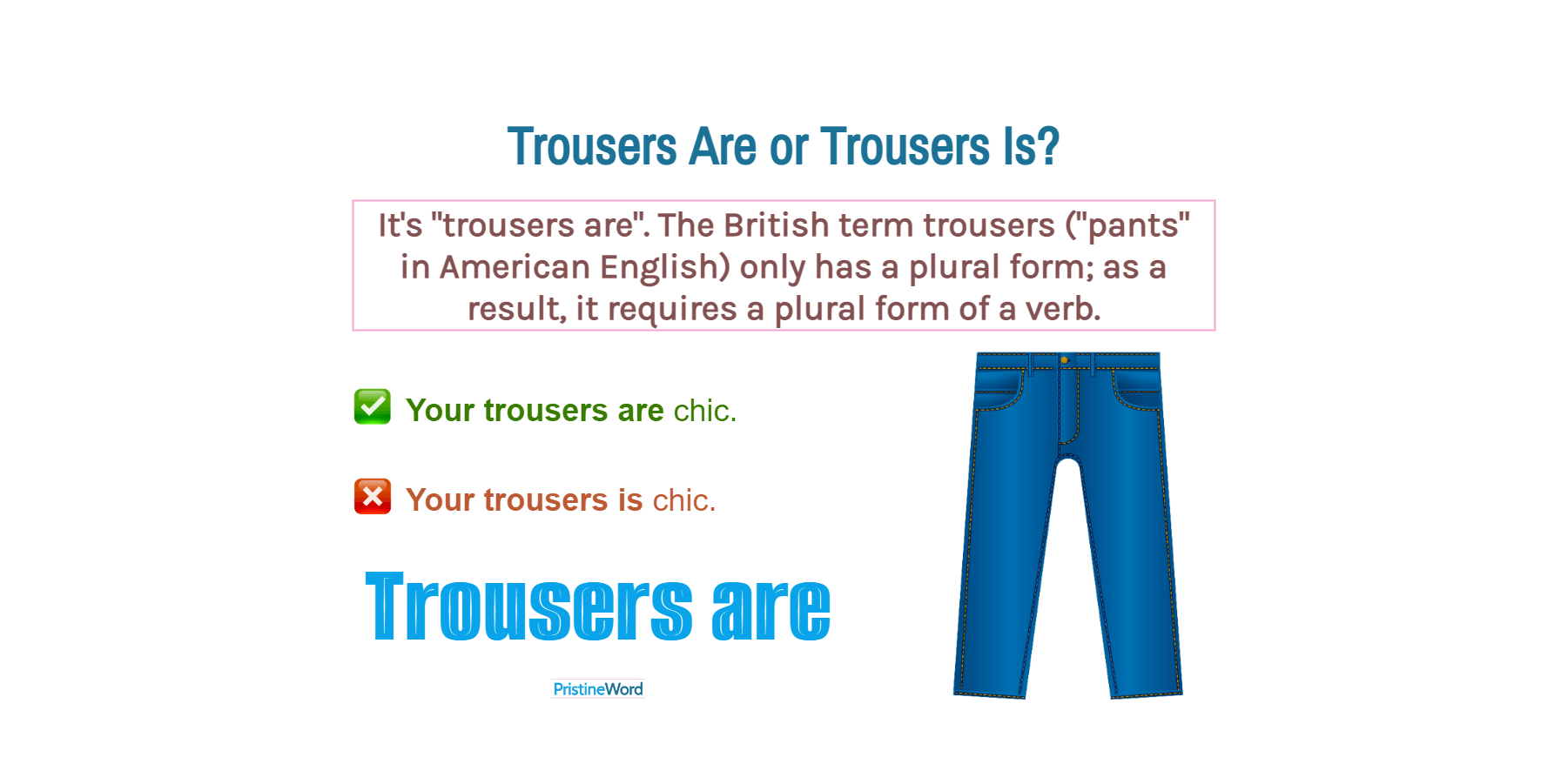 A Trousers or a Pair of Trousers Which Is Correct