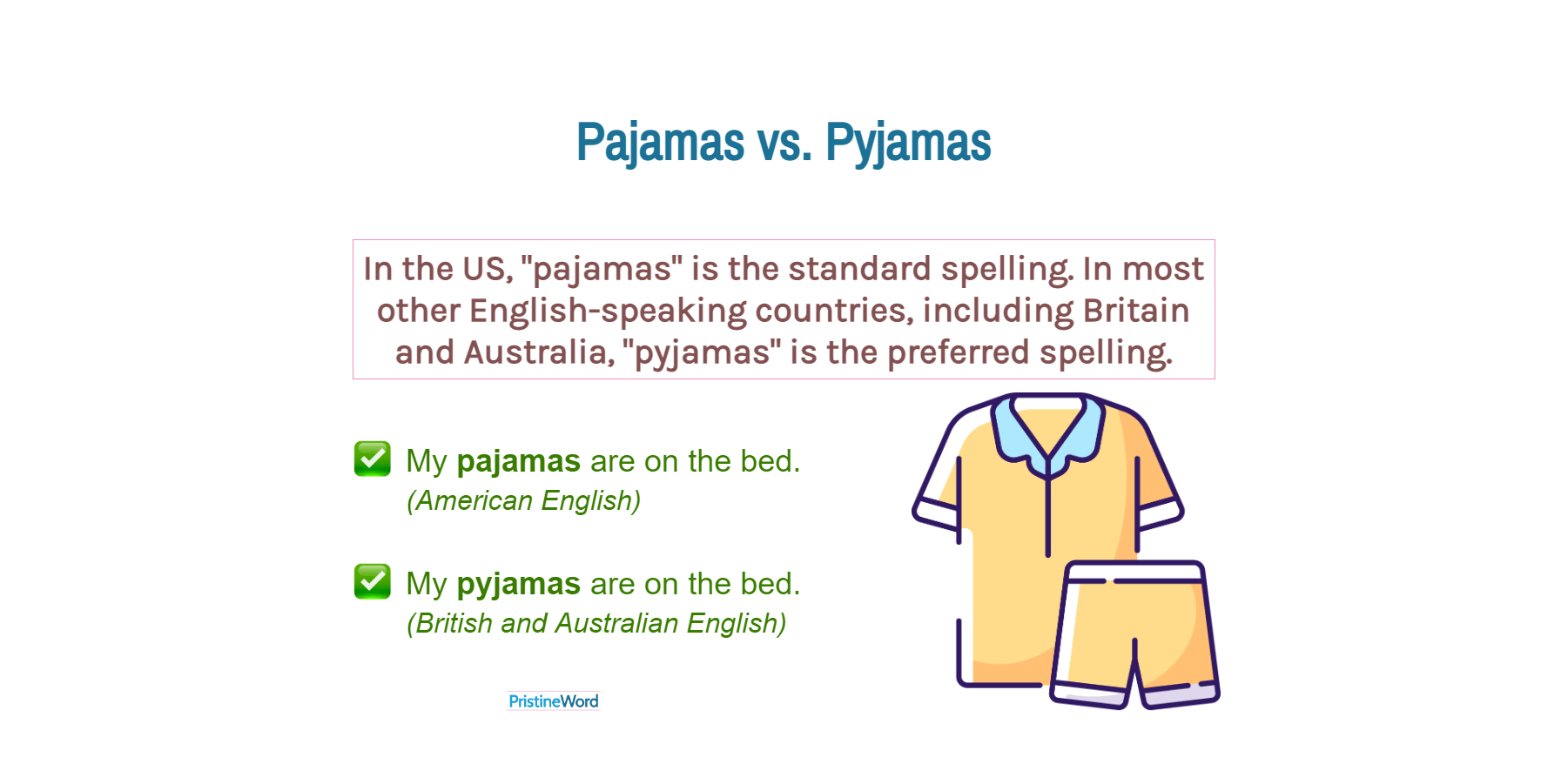 What Does Pajamas Mean In English