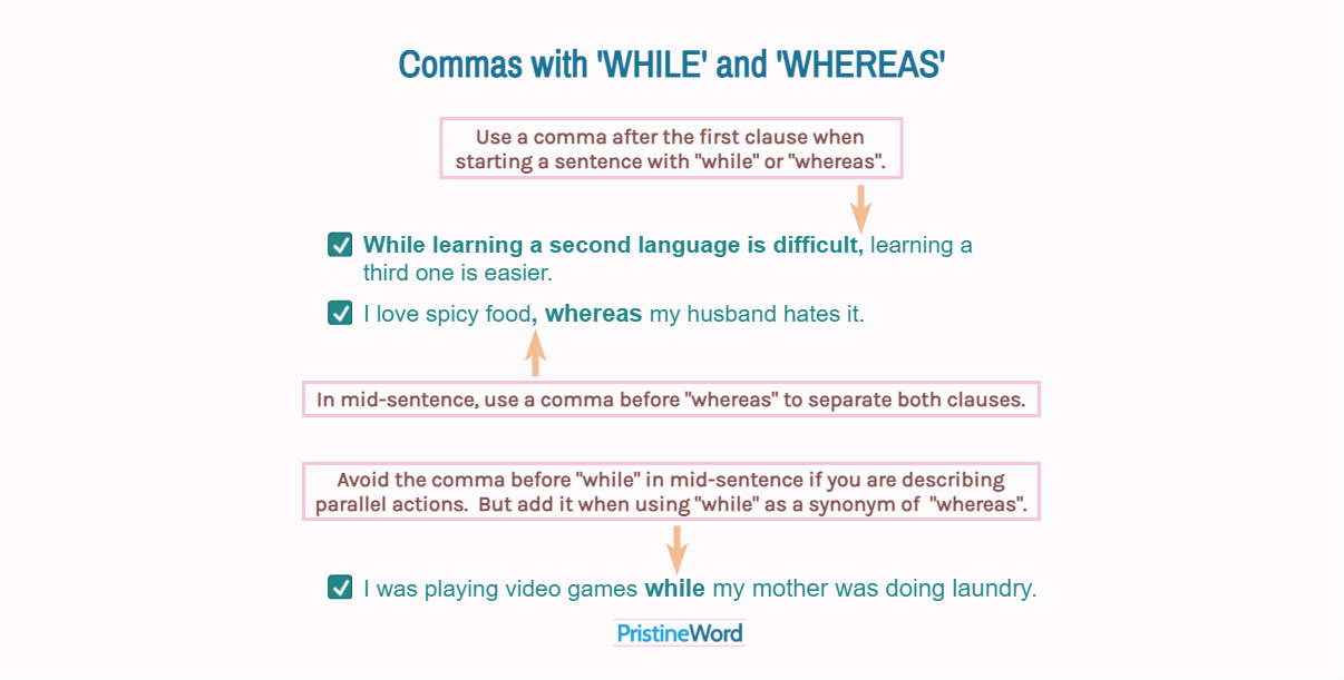 Comma Use With While And Whereas 