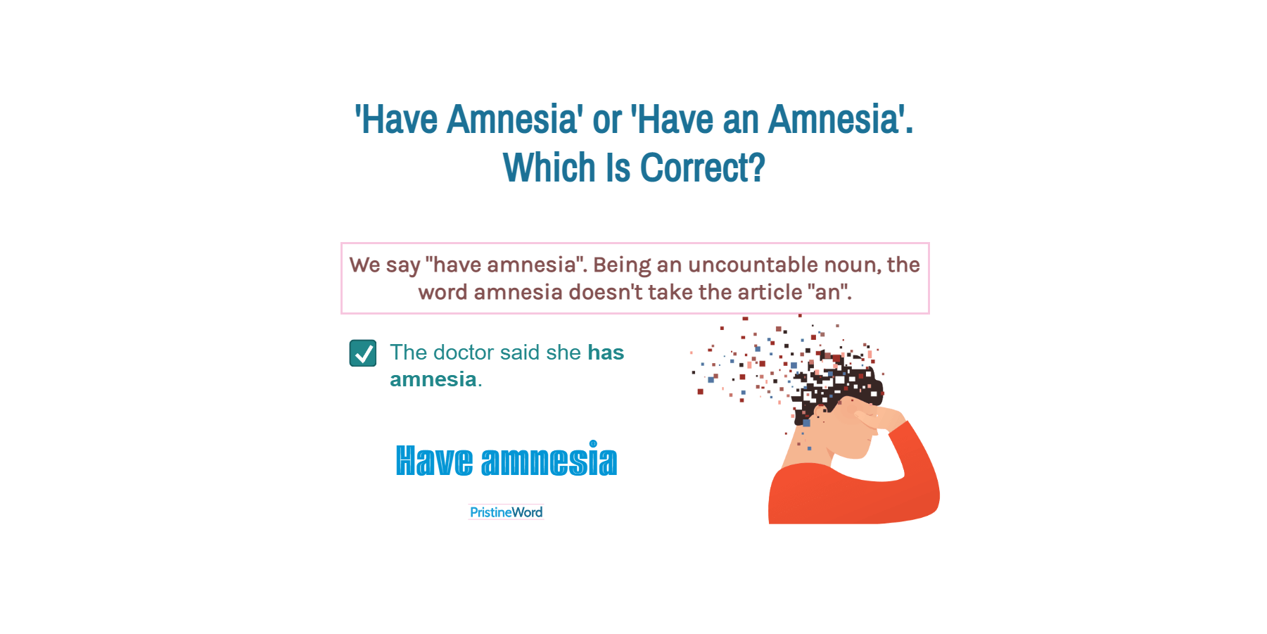 have-amnesia-or-have-an-amnesia-which-is-correct