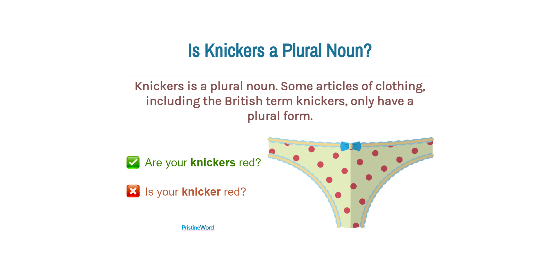 Is Knickers A Plural Noun 