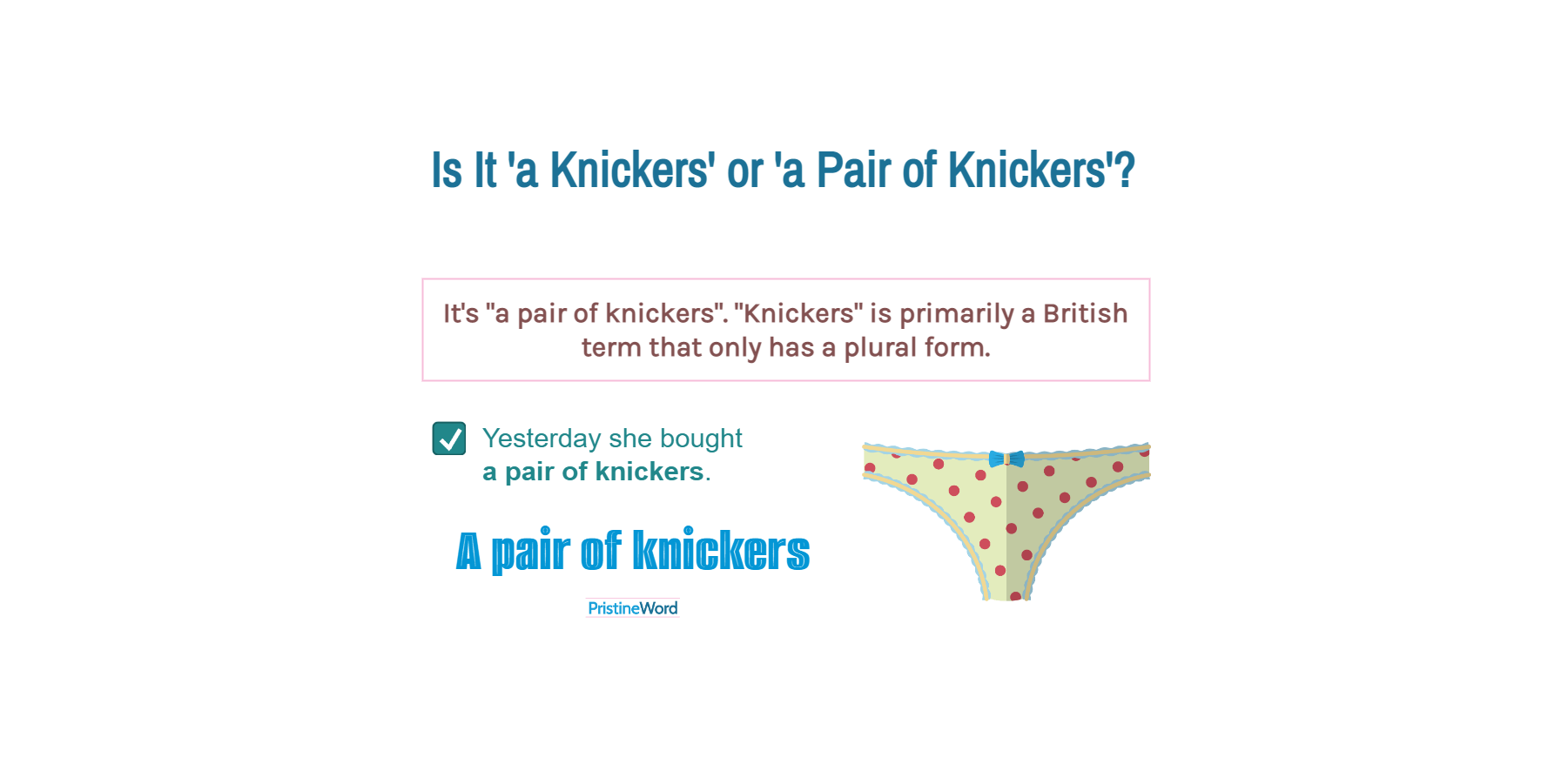 Pronunciation of Knickers  Definition of Knickers 