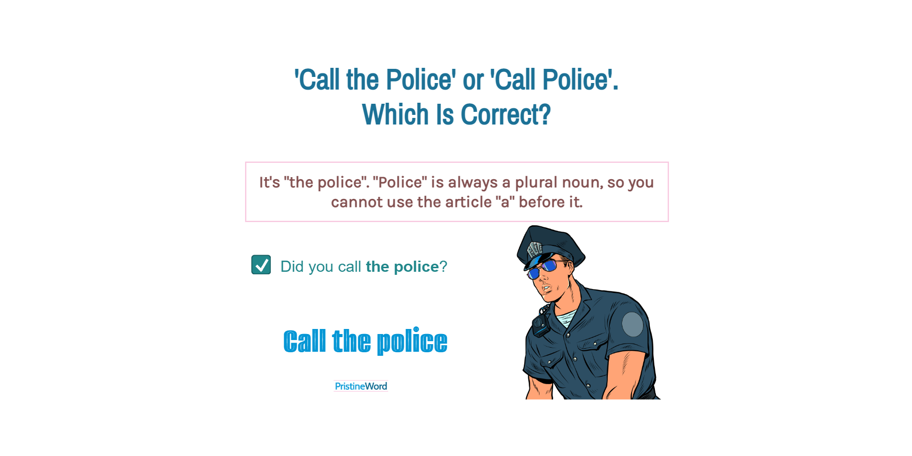 Is It The Police Or A Police 