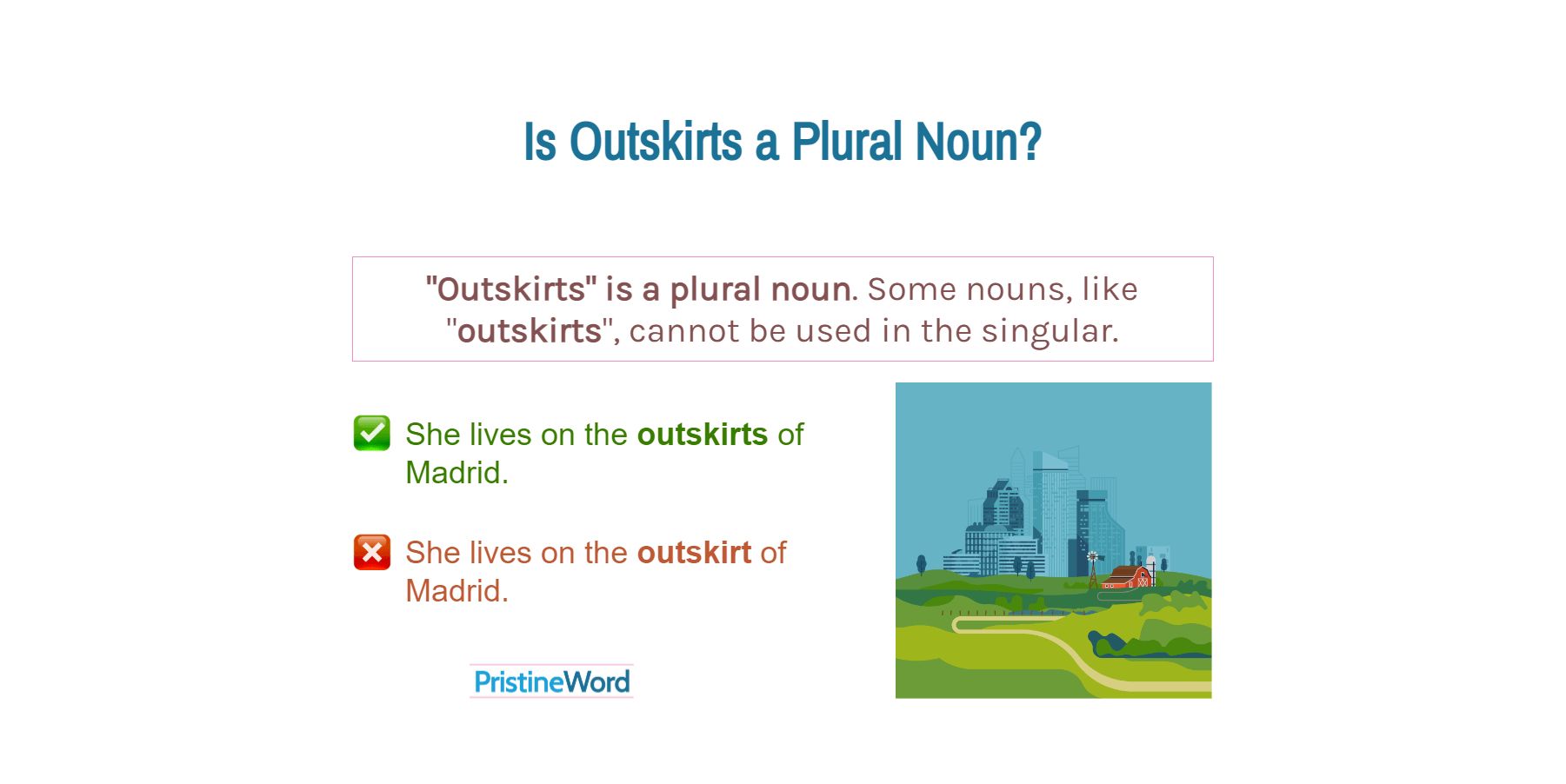 Is Outskirts A Plural Noun 