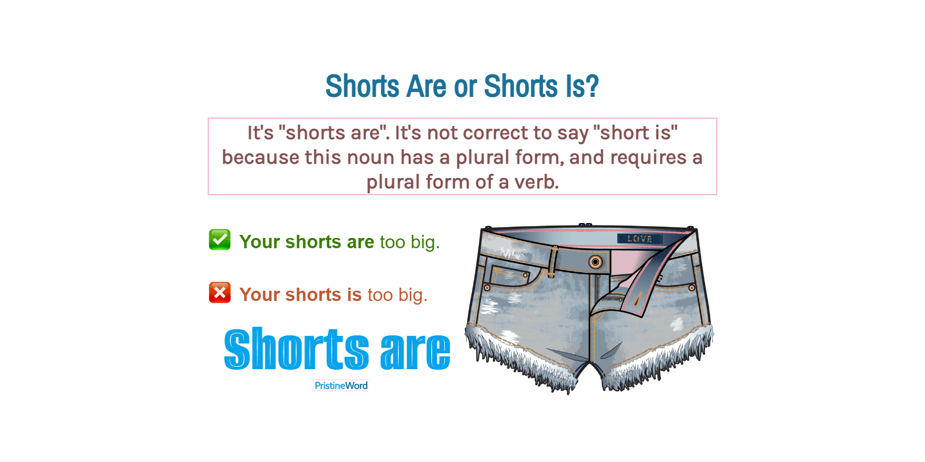 Shorts Are Or Shorts Is Which Is Correct 