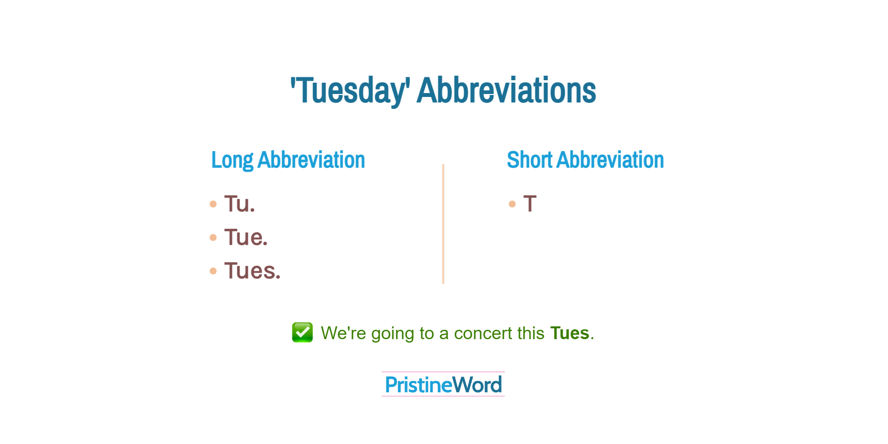 How To Abbreviate Tuesday